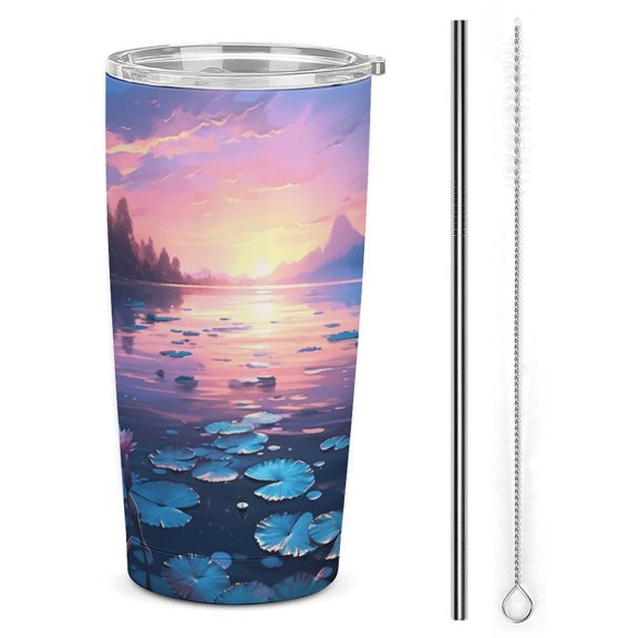 Butterfly Tumbler with Lids And Straws Insulated Cup Reusable Stainless Steel Water Bottle Travel Mug