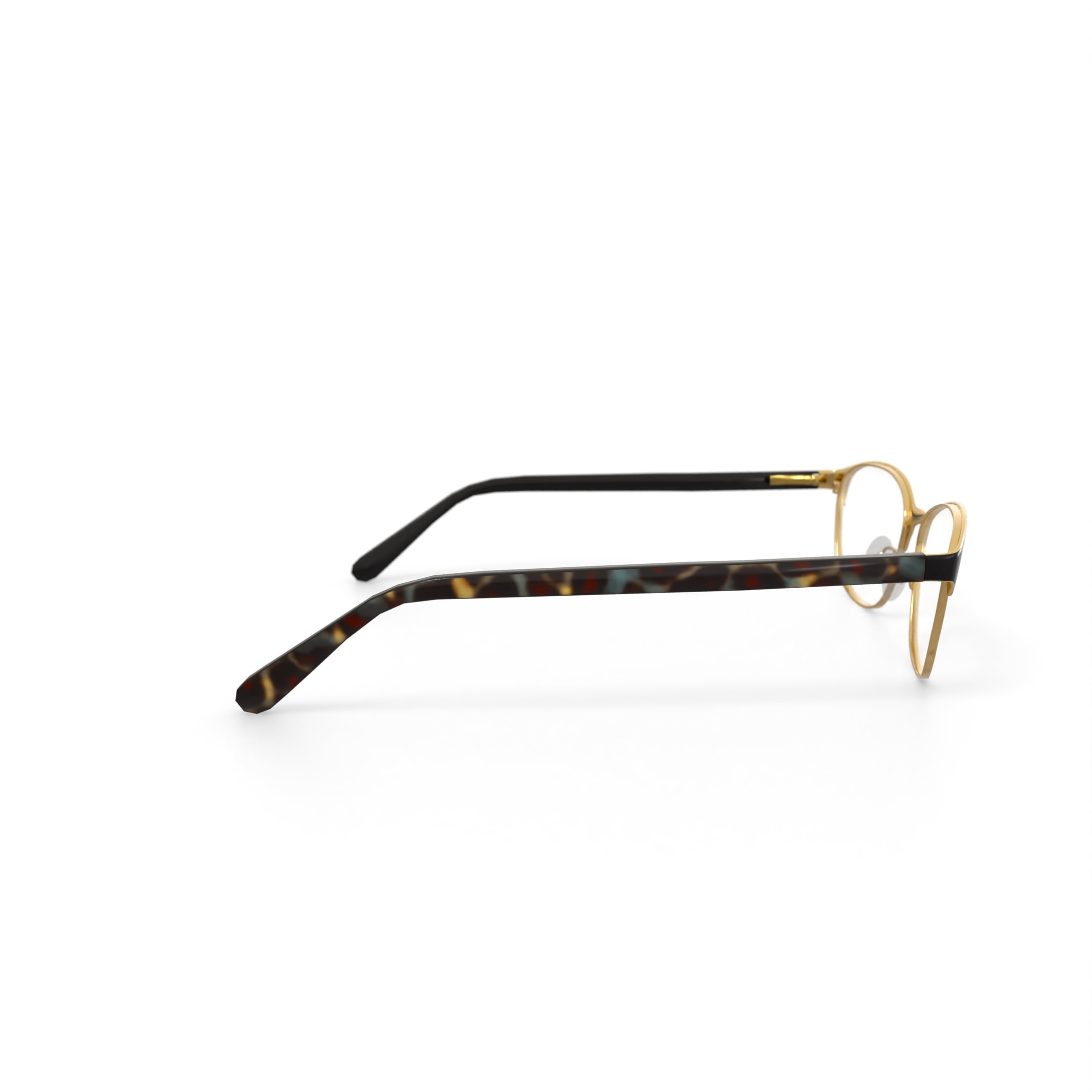 Walmart Men's FM16107 Browline Prescription Eyeglasses with Case, Gold/Black