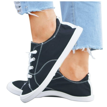 

Aayomet Women s Casual Shoes with Arch Support Flat Vulcanize Canvas Loafers Shoes Soft Women s Formal Sandals with Arch Support Black 9