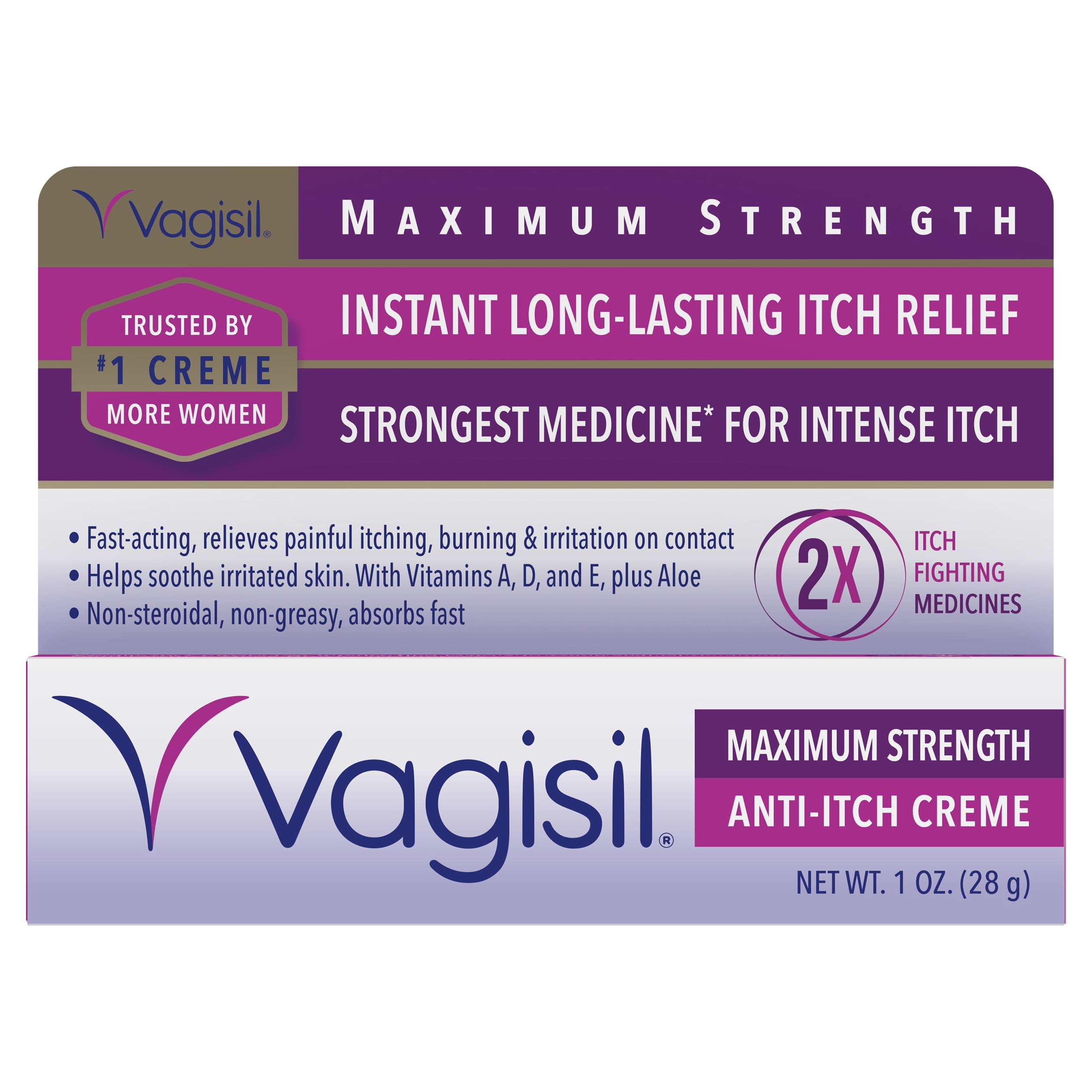 Vagisil Maximum Strength Anti-Itch Cream, 1 oz., 1 Pack