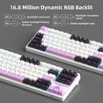 thumbnail image 6 of MageGee LIGHT87 Wired Creamy Keyboard, 80% Gasket Hot Swappable RGB Backlit Gaming Mechanical Keyboards with 6-Layer Sound Dampening,PBT Keycaps NKRO for Win/Mac, Purple, 6 of 6