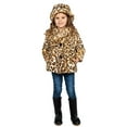 thumbnail image 4 of Little Girls' Button Front Faux Fur Coat, Amur Leopard, Size: 4, 4 of 5