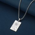 thumbnail image 3 of The Moon Tarot Card NecklaceBest Friend Gift 316L Stainless Steel Pendant, 3 of 4