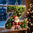 thumbnail image 2 of BSJJY Christmas Initial Z Ornament, Personalized Acrylic Letter Tree Pendant, 3.15x2.36in, Festive Home Decor for Family Dinner, 2 of 6