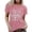 Pink, variant on Casual Women's T Shirts Short Sleeve Crew Neck Graphic Print Casual Wear for Everyday Comfort and Style Short Sleeve Shirts for Women Casual women Cold Gear Long Sleeve Apparel T Shirt