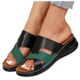 thumbnail image 2 of WILLBEST Capybara Slippers Women's Casual Slope Heel Thick Bottom Colorblocking Big Size Slippers Sandals, 2 of 4
