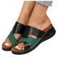 thumbnail image 2 of MKLEKYY Sandalias Antiderrapantes para Mujer, Informales, Con Tacón de Pendiente, Suela Gruesa, Con Bloques de Color, Talla Grande, 2 of 4