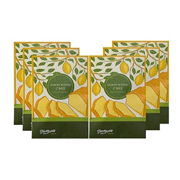 FloralSimplicity 6 Pack of Lemon Poundcake Scented Sachets
