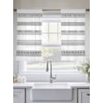 thumbnail image 6 of Black White Geometric Semi Sheer Curtains 54 Inch Length 2 Panels Set, Modern Buffalo Plaid Abstract Art Sheer Kitchen Curtain Privacy Voile Window Curtain for Living Room Bedroom Rod Pocket Drapes, 6 of 7