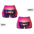thumbnail image 5 of Fotbe Neon Cassette Tape Seamless Shorts, Womens Workout Shorts High Waist Stretch Booty Short for Gym/Yoga/Running/Biking-Medium, 5 of 9