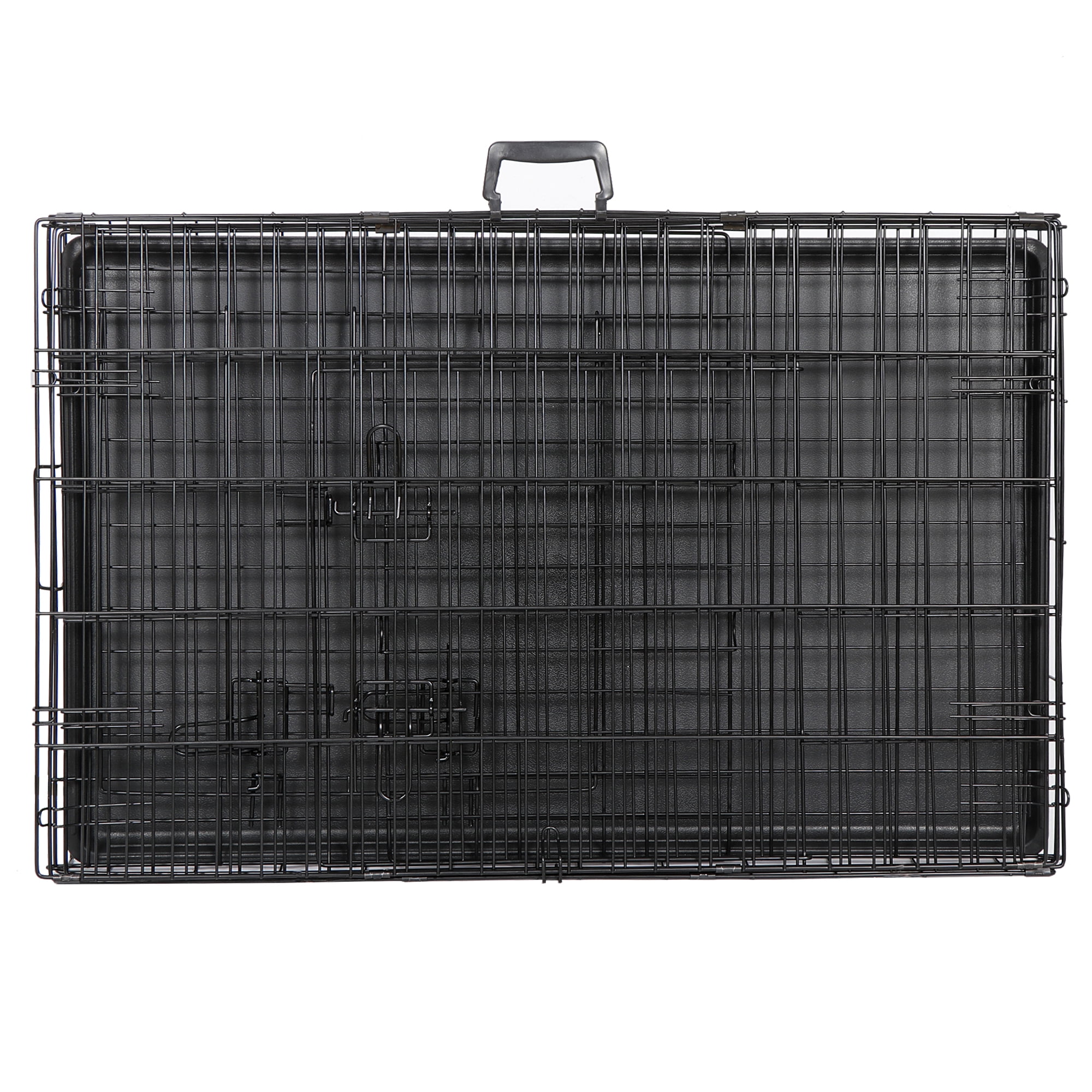 ZENY Folding Metal 36 Inches Double Door Dog Crate, Wire Dog Cage Indoor and Outdoor Pet Kennel with Tray