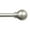 Nickel, variant on Lumino 1" Pewter Classic Ball Adjustable Single Curtain Rod Set, 42"-120"