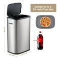 thumbnail image 2 of Trash Can with Lid, Garbage Can with Pop-up Lid, 55L/14.5Gal Trash Bin, Waste Basket for Kitchen, Bedroom, Office (Grey, Press Top Lid), 2 of 7