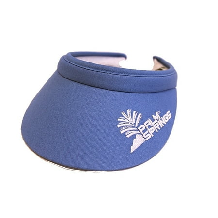 Golf Terry Visor - Palm Springs Golf Lady Soft Clip Visors-Blue
