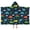 Colorful Dinosaurs With, variant on Colorful Fantasy Food Elements Pattern Hooded Bath Towel,50"x30" for Ages 3 To 12 Kids, Quick Dry Lightweight Soft Microfiber Hood Beach Towel Cover Up for Kids
