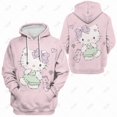 thumbnail image 1 of Nouveau Sweat à Capuche HELLO KITTY d'Automne pour Femmes, Simple Col Rond, Chandail en Molleton Tout Compris 2023, Manches Longues, Étudiants, Décontracté, Ample, Automne, Ourlet, 1 of 7