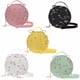 thumbnail image 3 of Bolso bandolera bordado de encaje Bolso pequeño redondo vintage para mujer Bolso de cadena bordado de encaje, 3 of 7