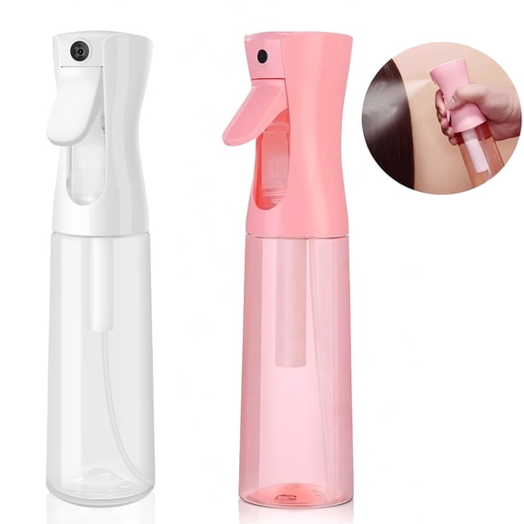 Ggpg Plastic Spray Bottles 2 Pack, Large Continuous Stream Water Bottle for Cleaning Solutions, Plants, Pet, Hair, Cooking