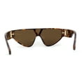 thumbnail image 2 of Womens Lion Emblem Triangular Shield Luxury Fashion Sunglasses Tortoise Brown, 2 of 4