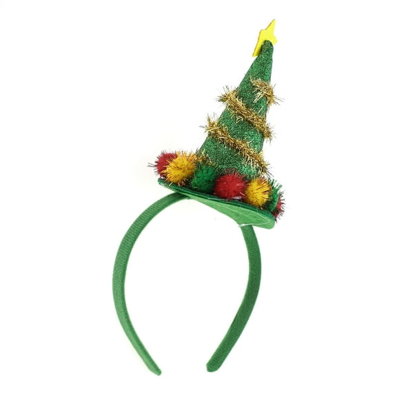 Unique Bargains 1 Pc Classic Tree Shape Headband for Halloween 4.72" Diameter Green