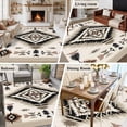 thumbnail image 5 of 8'x10' Area Rugs, Boho Black Brown Indoor Outdoor Area Rug for Living Room Bedroom, Geometric Southwestern Ethnic Vintage Washable Bathroom Rugs Kitchen Floor Carpet Mats Home Decor Aesthetic, 5 of 8
