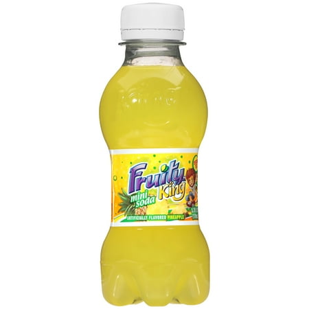(8 Pack) Fruity King Mini Soda, Pineapple, 5.75 Fl Oz, 1