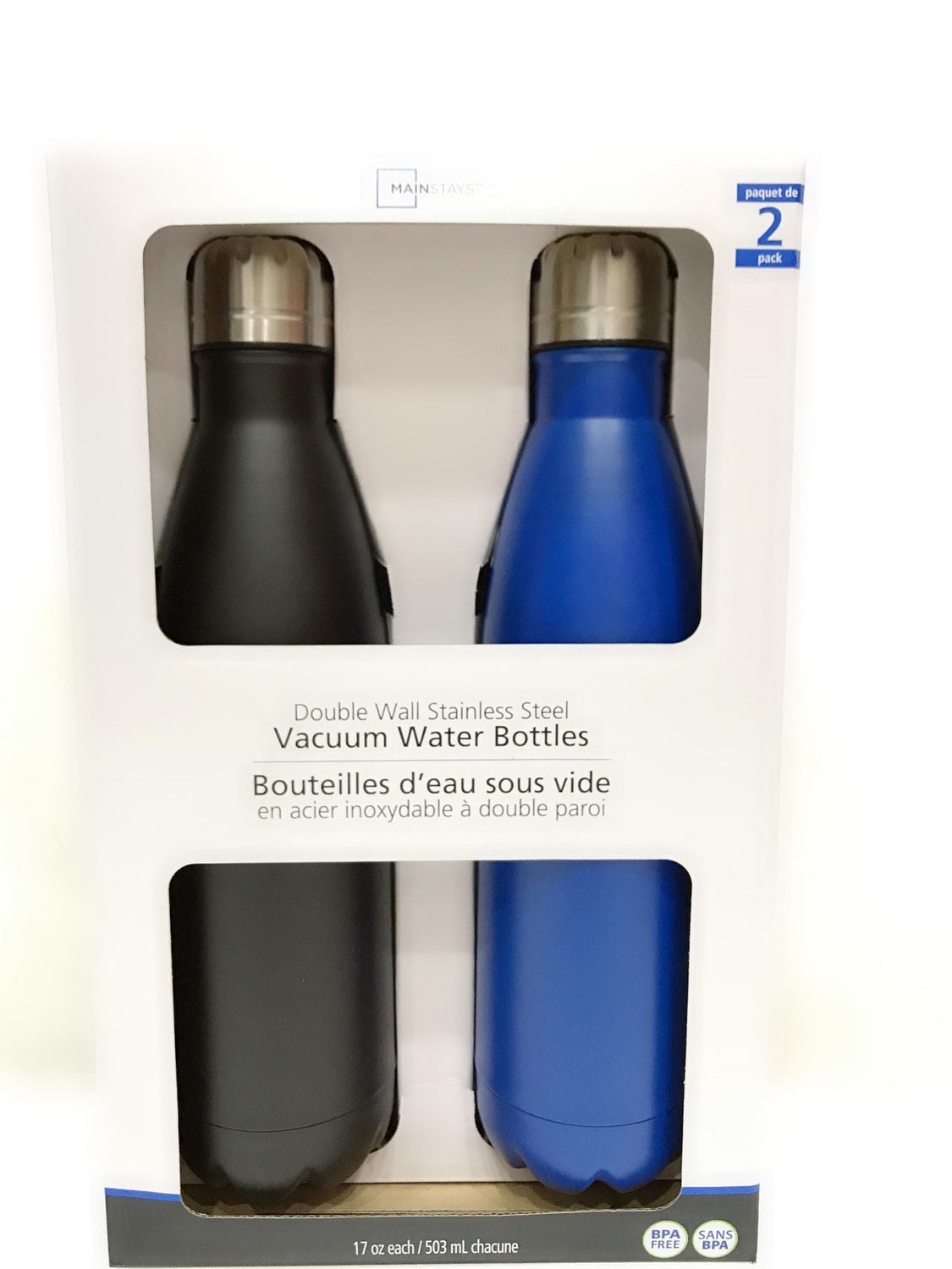 17oz Double Wall Stainless Steel Vacuum Water Bottle