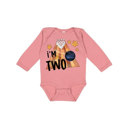 

Inktastic I m Two Bowling Ball and Pins 2nd Birthday Gift Baby Boy or Baby Girl Long Sleeve Bodysuit
