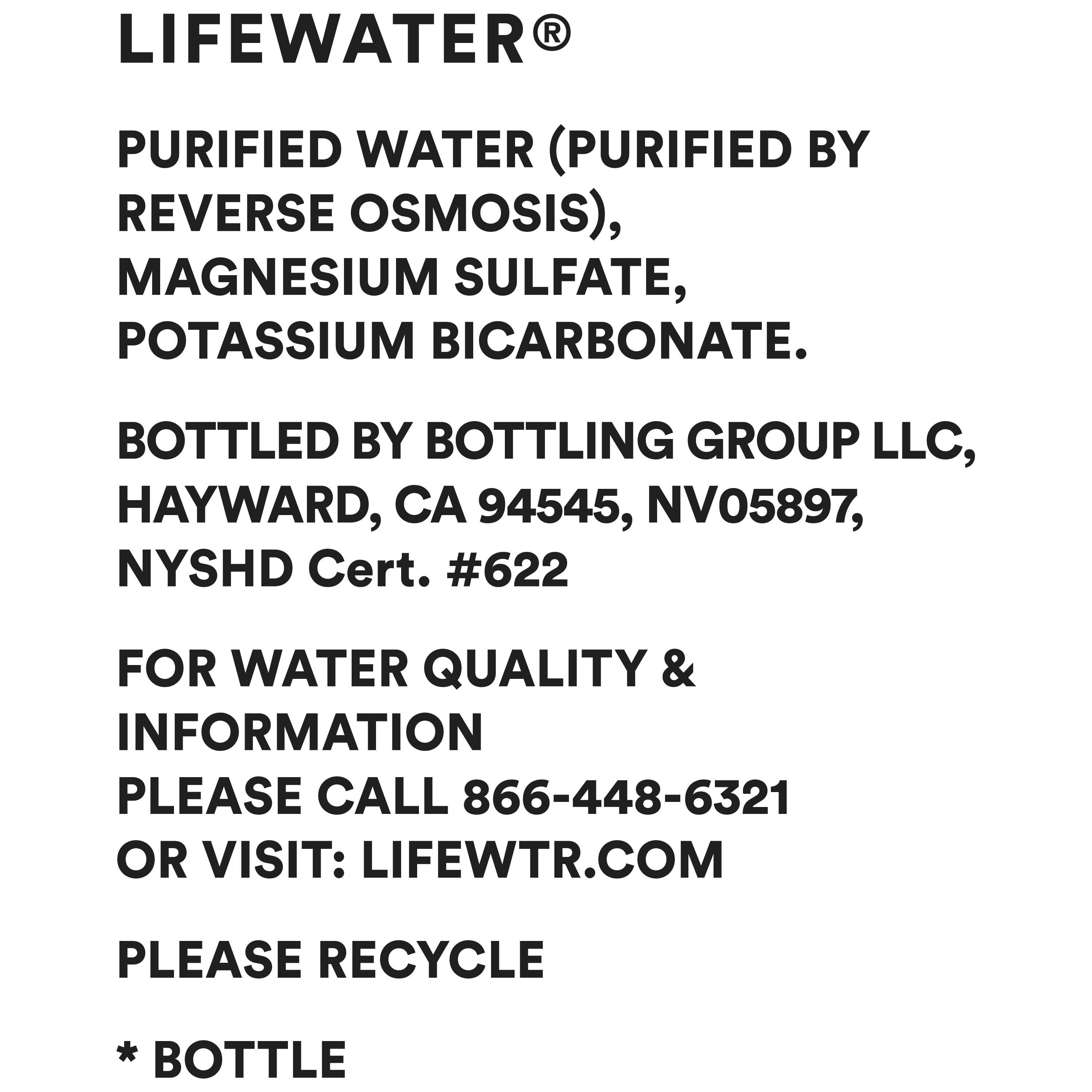 LIFEWTR Enhanced Water - 20 fl oz Bottle