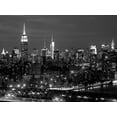 thumbnail image 2 of Berenholtz, Richard 14x12 White Modern Wood Framed Museum Art Print Titled - Midtown Manhattan at night, 2 of 4