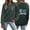 Dark Gray, variant on WILLBEST hoodie women Womens Daily Home Outdoor Workout Long Sleeve O Neck T Shirt Top Printed Sweatshirt Street Blouse Streetwear car hart hoodie
