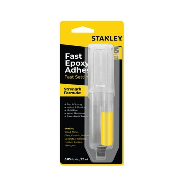 Pegamento epóxico STANLEY Adhesivo de dos partes de 25 ml de fraguado rápido, 5 minutos
