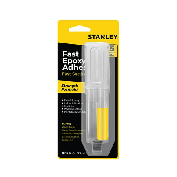 Pegamento epóxico STANLEY Adhesivo de dos partes de 25 ml de fraguado rápido, 5 minutos