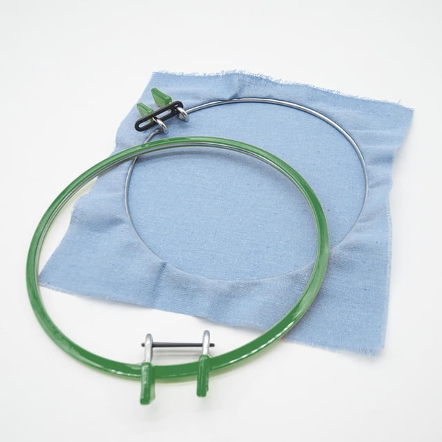Aro de Bordado perfecl Aro de bordado Plástico ajustable 7 pulgadas verde