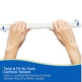 thumbnail image 5 of Kenney Twist & Fit No Tools Tension Shower Curtain Rod, Adjustable 36-63 Inches, White, 5 of 10