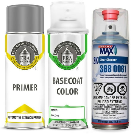 For SMART (CA2L - Dolphin Gray Pearl) Exact Match Aerosol Spray Touch Up Paint SprayMax 2K Clearcoat and Primer - Pick Your Color