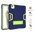 thumbnail image 5 of Allytech iPad Air 5 Case 2022, iPad Air 4 Case 2020, Heavy Duty Protection Shockproof Build In Kickstand Pencil Holder Kids Friendly Case for Apple iPad Air 5th 4th Generation, BlackNavyblue/Olivine, 5 of 7