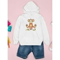 thumbnail image 3 of Monkey Sitting With Bananas Hoodie Juniors -Image by Shutterstock,  Small, 3 of 4