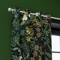 thumbnail image 3 of Botanical Curtains 100% Blackout Set Green Plant Black Out Curtain Black Floral Cottage Core Thermal Insulated Window Treatments Decor for Living Room Bedroom Curtain 53"W x 96"L (Pack of 2), 3 of 6