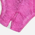 thumbnail image 3 of Women's Intimates 1Pc Women Floral Lace Panty Underwear Brief Plus Crotchless Thong Lingerie,Pink Women's Intimates S, 3 of 6