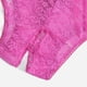 thumbnail image 4 of Gibobby Lencería sexy de encaje para dormir Plus Lace Lingerie Tanga Sexy 1PC Floral Breve Crotchless Ropa interior Mujeres Panty(Rosa, L), 4 of 5