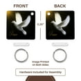 thumbnail image 5 of 3dRose, Peace Dove - Black - White -Gold - Bird Art, set of 2 Key Chains, 5 of 7