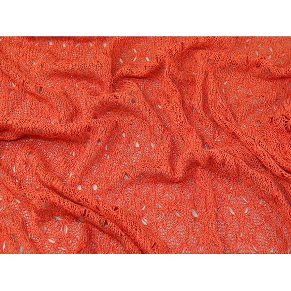 Lady McElroy Crochet Lace Fabric Terracotta - per yard
