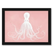 Americanflat Millenial White Octo by Coastal Print & Design Black Frame Wall Art