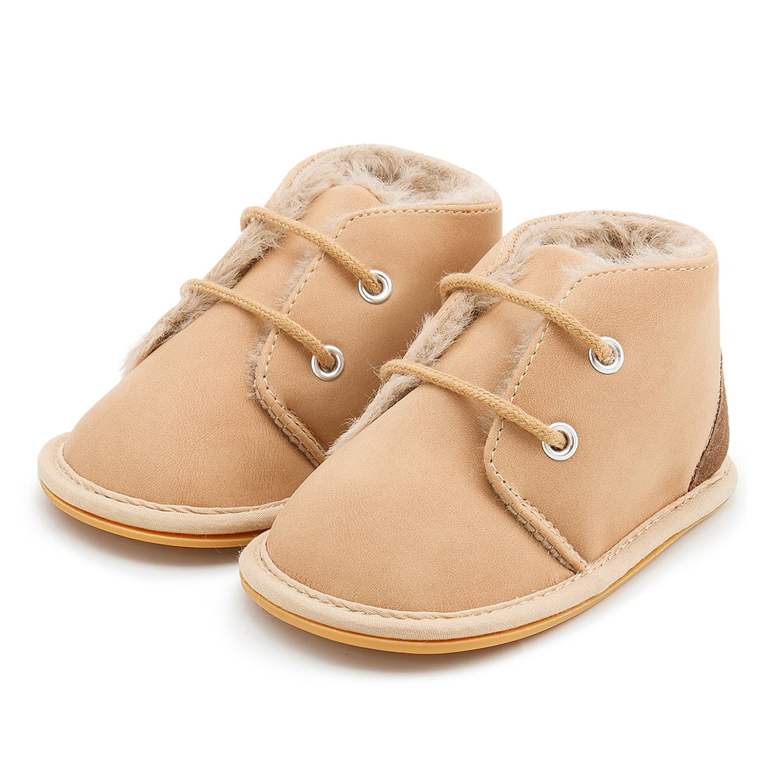HsdsBebe Baby Girls Boys Cozy Fleece Boots Infant Winter Warm Shoes