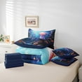 thumbnail image 4 of Erosebridal Wildlife Jellyfish Bedding Queen Size,Ocean Animal Bedding Sets Queen Size,Sealife Decor,Reversible,Super Cozy,7pcs, 4 of 5