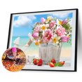 thumbnail image 2 of Cuadros Decorativos Kit de pintura de diamante 5D flor de fruta taladro redondo completo mosaico de Tmvgtek embutido en tela, 2 of 9