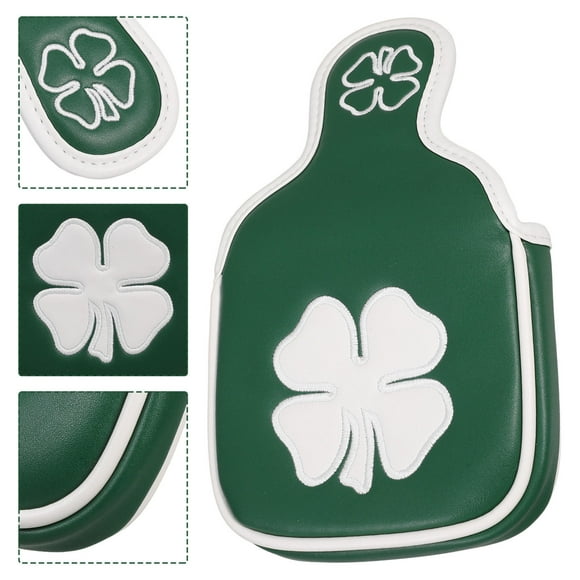 Milisten Green PU Golf Putter Cover Durable Protective Club Cover for Center Shaft Mallet Golf Clubs