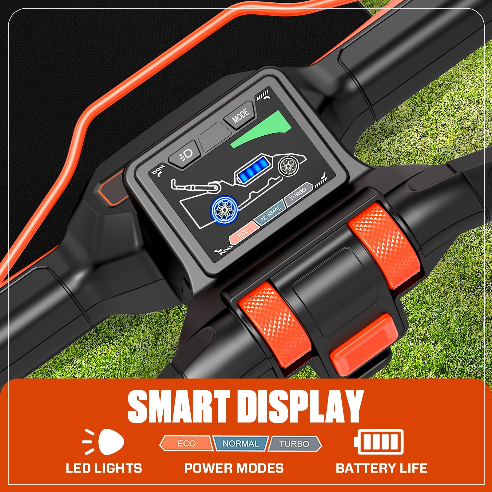 SENIX X6 60V 21" Lawn Mower with 6Ah Battery & Rapid 8A Charger, 3-in-1, Smart LED Display, 7-Position Height Adjustment, 3-Mode Available Push Mower