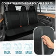 thumbnail image 4 of BDK PolyPro Car Seat Covers Full Set in Reverse Charcoal, Front and Rear Split Bench Seat Covers for Cars, Easy to Install Car Seats Cover Set and Accessories for Auto Trucks SUV - Reverse Charcoal, 4 of 21